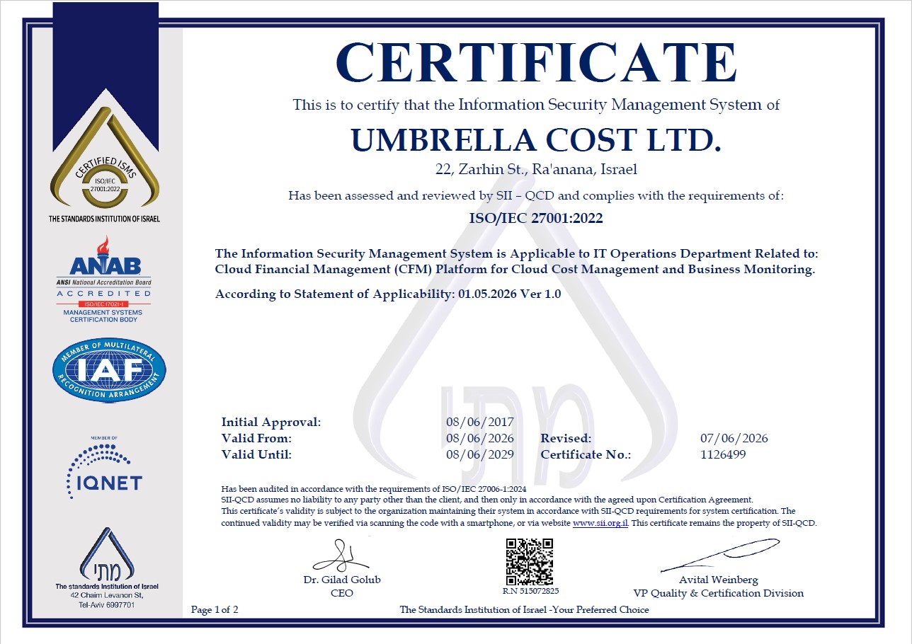 Umbrella Security Statement